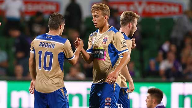 Kristian Brymora during his time at the Newcastle Jets in the Hyundai A-League 2016/17 Season.