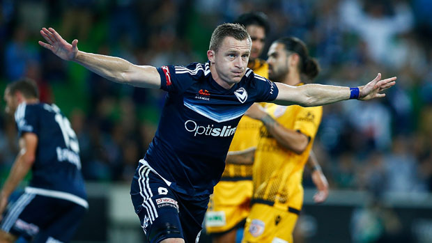 Besart Berisha produced an audacious piece of skill to set up Fahid Ben Khalfallah's goal in Melbourne Victory's win over Perth Glory.