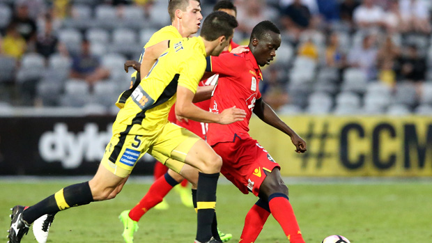 Baba Diawara netted a brace as Adelaide downed Central Coast Mariners 3-2 on Saturday night.