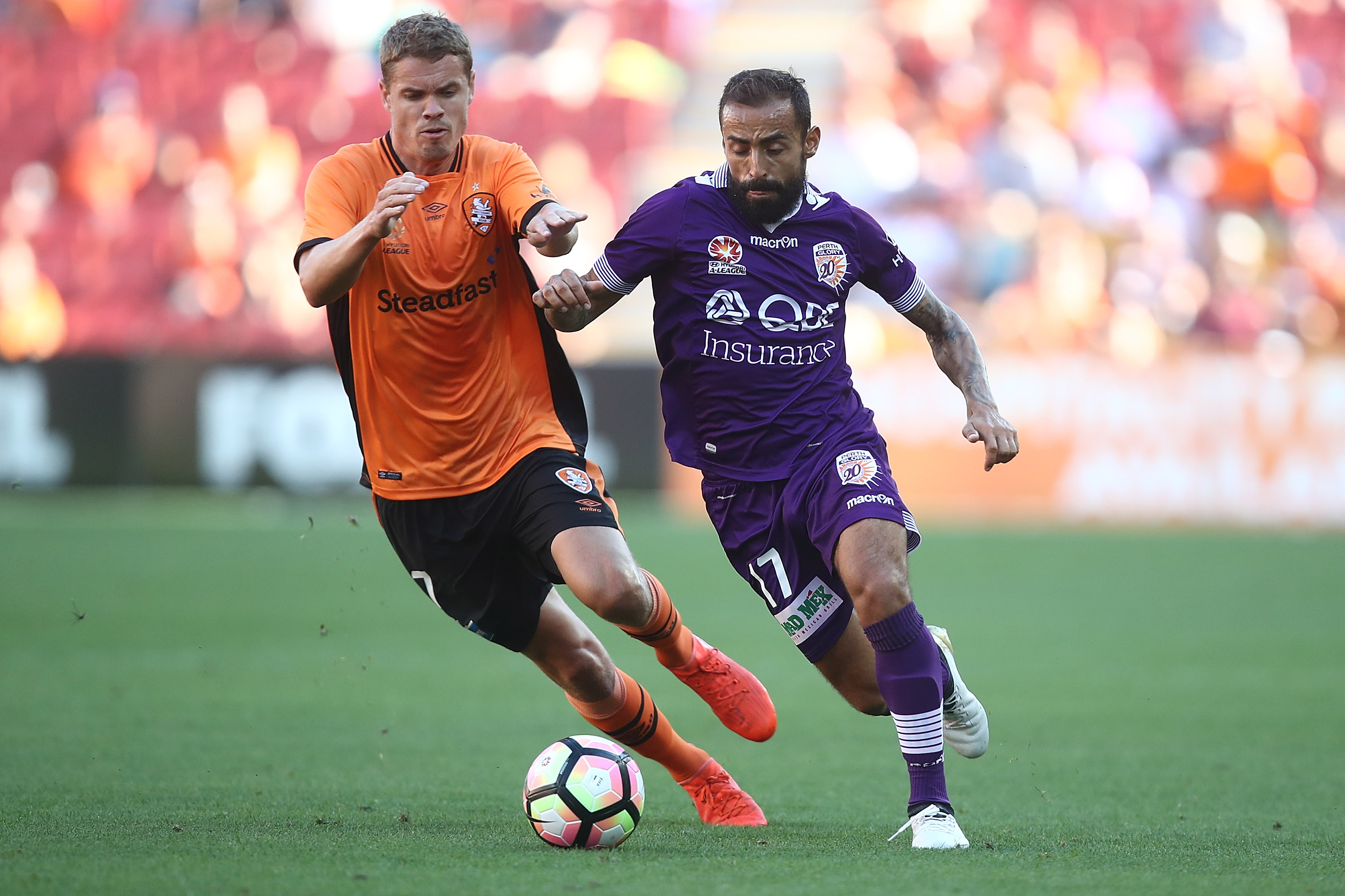 #BRIvSYD - Roar midfielder Thomas Kristensen has made 24 tackles so far this Hyundai A-League season, the second-most of any player and only four behind Michael Zullo (28).