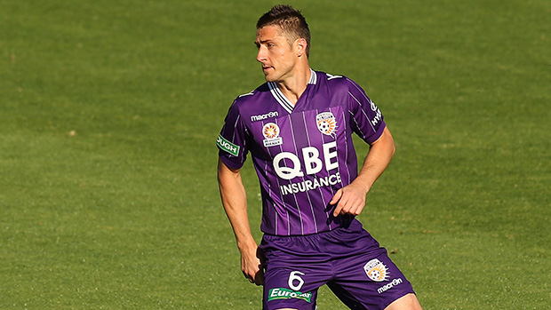 Dino Djulbic in action against Newcastle Jets.